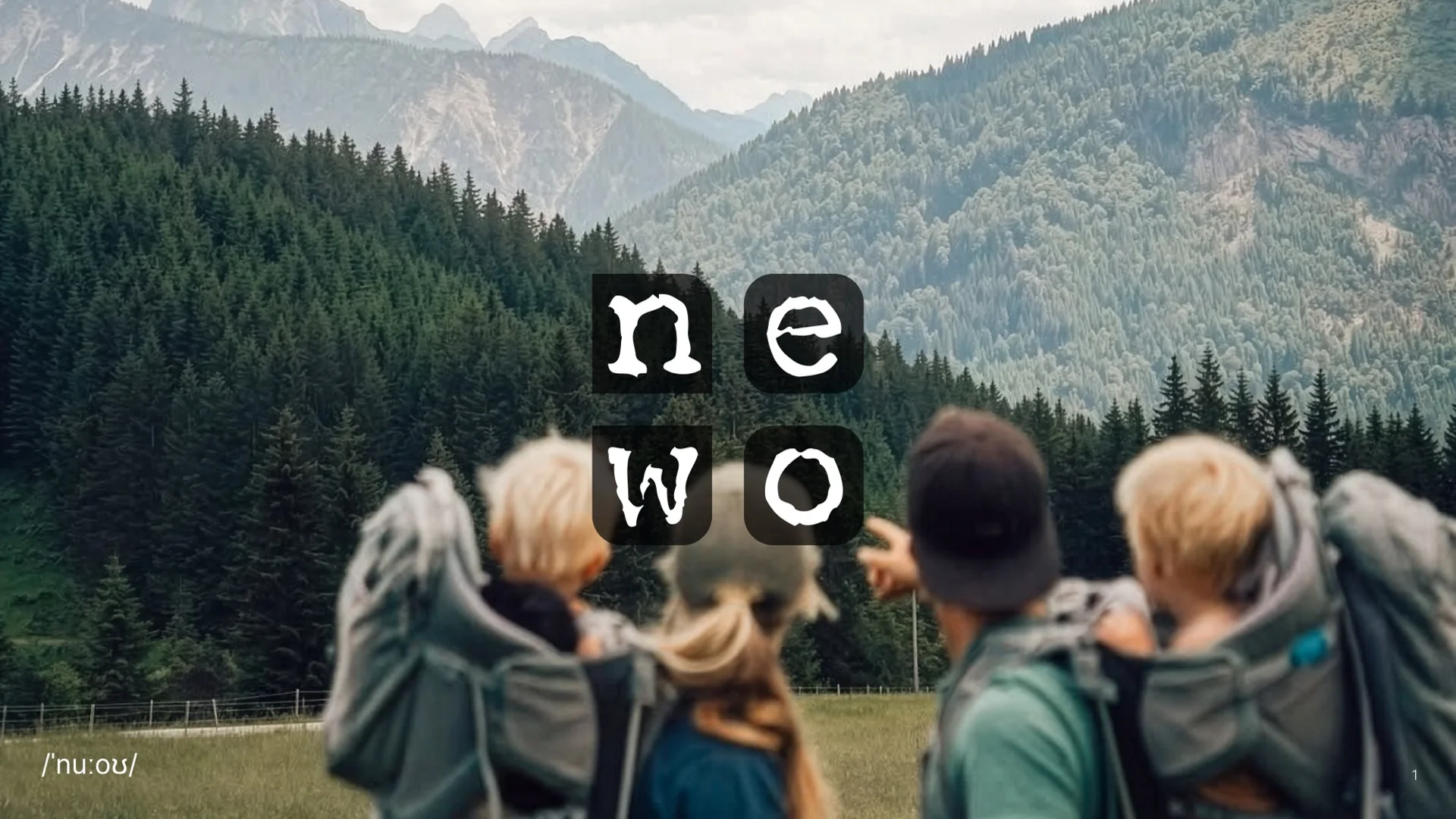 Newo branding presentation slide 1